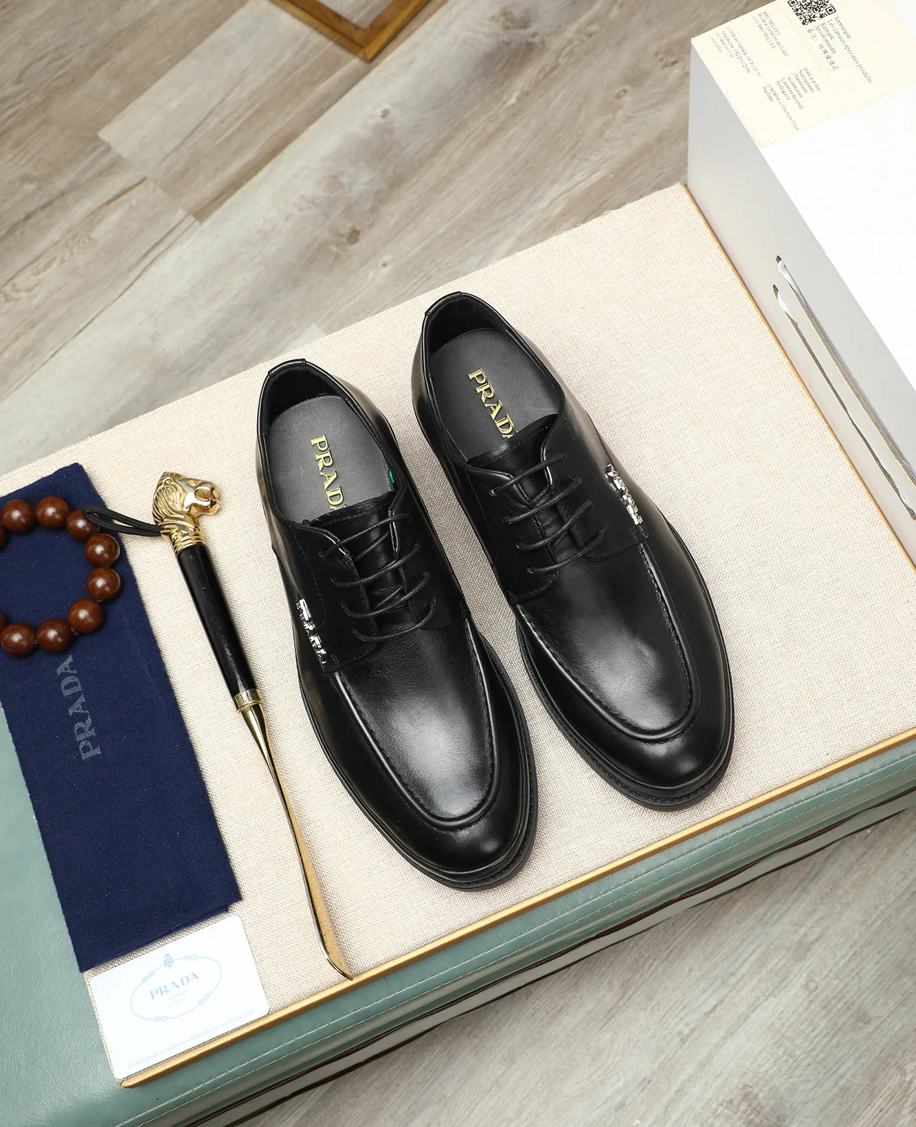 Men's men's shoes 💰540 (water-dyed cow leather) 📛📛PRADA high-end counter's latest formal business leather shoes 👔original and highest quality! Imported from Italy 🇮🇹 first-layer calfskin fabric ➕ cowhide lining Original outsole Formal size: 38➖44 (45 customized)